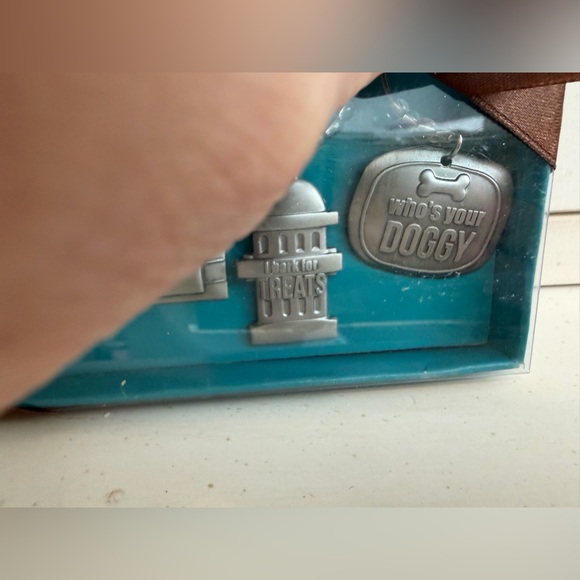 Lucky Dog Metal Wine Charms - Silver Paw & Bone Set NIB - Picture 3 of 6